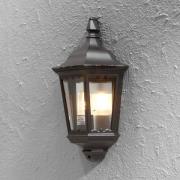 Buitenwandlamp Firenze, halve schaal, zwart