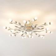 Lindby LED plafondlamp Bolonia, brons/wit, Ø 80 cm