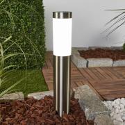 Lindby LED lamp op zonne-energie Aleeza, 61 cm, roestvrij staal, grond...