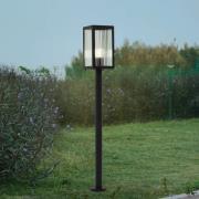 Lindby Bolgar tuinpadverlichting, zwart, metaal, glas, 15 cm