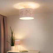 Hanglamp Mila, Ø 35 cm, stof, eenhoorns, E27