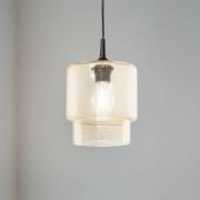 Glazen hanglamp Nesto, amber, Ø 18 cm, E27
