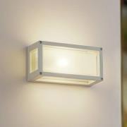 Lucande buitenwandlamp Aurelien, wit, glas, 12,5cm, IP54