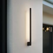 Lindby LED wandlamp Neano, 80cm, zwart, metaal, IP54