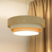 Boho hanglamp, crème/beige, Ø 60 cm, hoogte 20 cm, jute