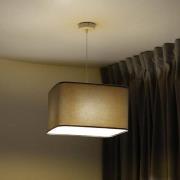 Kwadro hanglamp, grijs, 40 x 40 cm, velours stof