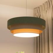 Triniti hanglamp, groen/beige/crème, Ø 60 cm, textiel