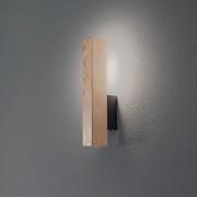 LED-wandlamp van hout Teo, grenen, 31 cm, 3000 K