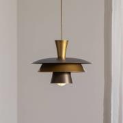 Hanglamp Plato, titaniumkleurig/goudkleurig, Ø 34 cm, staal