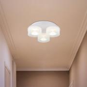 Belinda LED plafondlamp, Ø 38 cm, wit, 3-lamps, glas