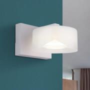 Belinda LED wandlamp, wit, breedte 15 cm, glas