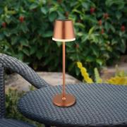 LED lamp op zonne-energie, metaal, koperkleurig, hoogte 41 cm, IP44