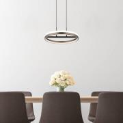 Della LED hanglamp, Ø 40 cm, donkergrijs, metaal