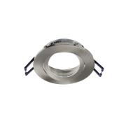 Samsola plafond inbouwlamp, geborsteld zilver, Ø 8 cm metaal