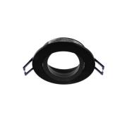 Samsola plafond inbouwlamp, zwart, Ø 8 cm, metaal