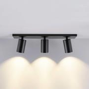 CAN TILT plafondspot, zwart, 48 x 9 cm, 3-lamps, metaal GU10