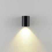 Buitenwandlamp CAN, zwart, 1-lamp, Ø 8 cm IP65 metaal GU10