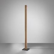Quitani Elis LED vloerlamp, eiken/zwart