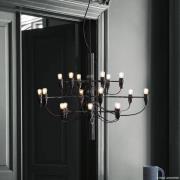 FLOS 2097/18 LED kroonluchter, mat, zwart