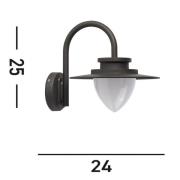 LED buiten wandlamp Texas, IP54, grafietkleurig, metaal