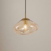 Lindby hanglamp Lelia, amber, glas, Ø 35 cm
