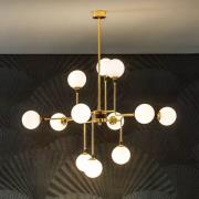 Stilnovo hanglamp Galassia, goudkleurig, Ø 120 cm, 12-lamps.