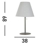 Venice I LED tafellamp op zonne-energie, IP44, wit/zilver