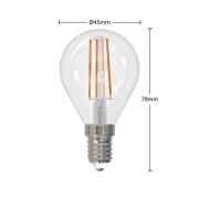 LED filament lamp E14 4W druppel dimbaar per 5