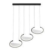 LED hanglamp Adele, lengte 117 cm, zwart, metaal, 3-lamps.