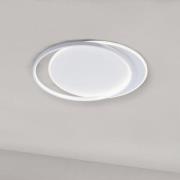 LED plafondlamp Evelyn, wit, lengte 55 cm, metaal