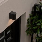 Buitenwandlamp Dion Single, zwart, GU10, aluminium, IP44
