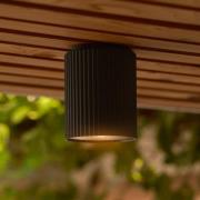 Plafondlamp Kyklop Ripple, zwart, aluminium, GU10