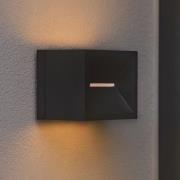 LED buiten wandlamp Rivo, zwart, metaal, IP54, up/down