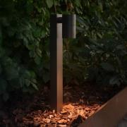 Sokkellamp Tin 50, zwart, aluminium, IP44, GU10
