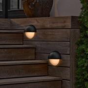 Buitenwandlamp Scorpius Round, zwart, kunststof