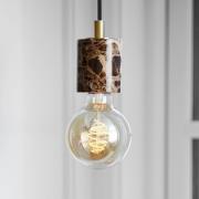 Hanglamp Siv met marmercilinder, bruin
