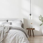 Hanglamp Molly, transparant, Ø 14 cm, metaal/glas