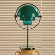 Gubi Accu-tafellamp Multi-Lite, chroom/blauwgroen, H 30 cm