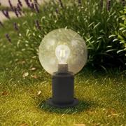Lindby sokkellamp Dangan, helder, hoogte 32 cm, glas, metaal