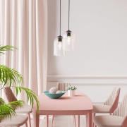 Hanglamp Molly, roze, Ø 14 cm, metaal/glas