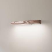 LED-wandlamp van hout Teo, walnoot, 46 cm, 3000 K