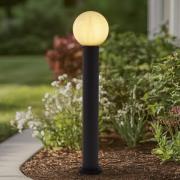 Lindby tuinpadverlichting Dangan, wit, hoogte 90 cm, glas, metaal