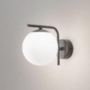 Aurora wandlamp, zwart, glas, 17 cm hoog, globe, E14