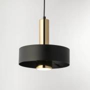 Hanglamp Rif Lux, zwart/goud, Ø 25 cm, staal