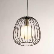 Hanglamp Bell S, Ø 24 cm, 1-lamp, zwart/goud/wit