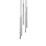 Hanglamp Sopel Lux, 5-lamps, rond, zwart/zilver, G9