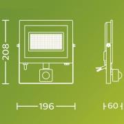 Philips LED-buitenspot Lois UE Sensor, 24 W, 5.000 K IP65