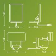 Philips LED-buitenspot op zonne-energie Tylus, wit, 3.000 K, sensor