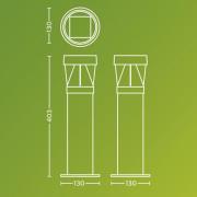 Philips LED-sokkellamp Avery, zwart, IP44