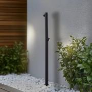 Lindby LED tuinpadverlichting Luzian, hoogte 120cm, zwart, grondspies